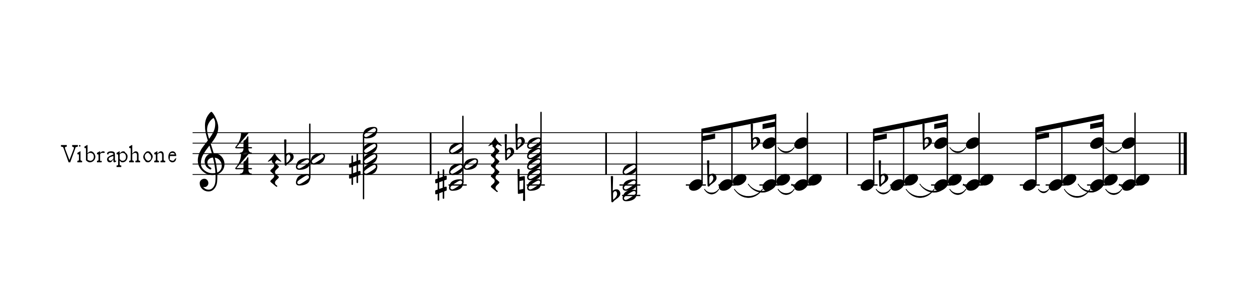 musical stave with chord progression, detailed in text above